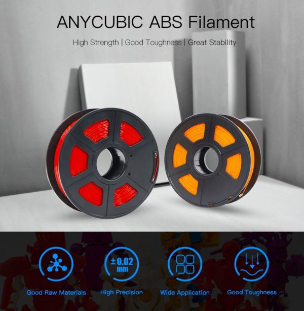 El filamento ABS de Anycubic es adecuado para una amplia gama de usos. Desde la creación de prototipos y piezas funcionales hasta la fabricación de juguetes y accesorios, las posibilidades son infinitas.