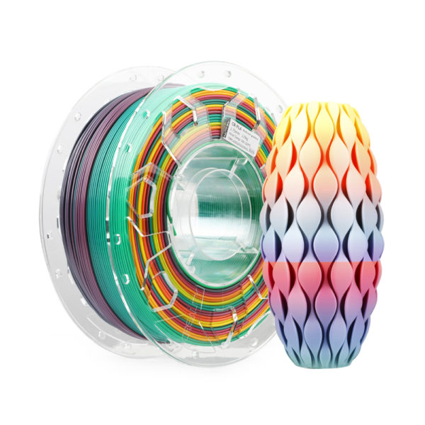 Filamento para impresión 3D de la marca Creality CR-PLA en color Rainbow