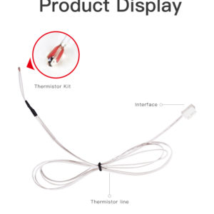 Sensor Temperatura impresora 3D modelo del termistor 100k 3950 UL1332-24AWG compatible con modelos Ender 3, 3S, 3Pro, 3Max y compatible con otros modelos.