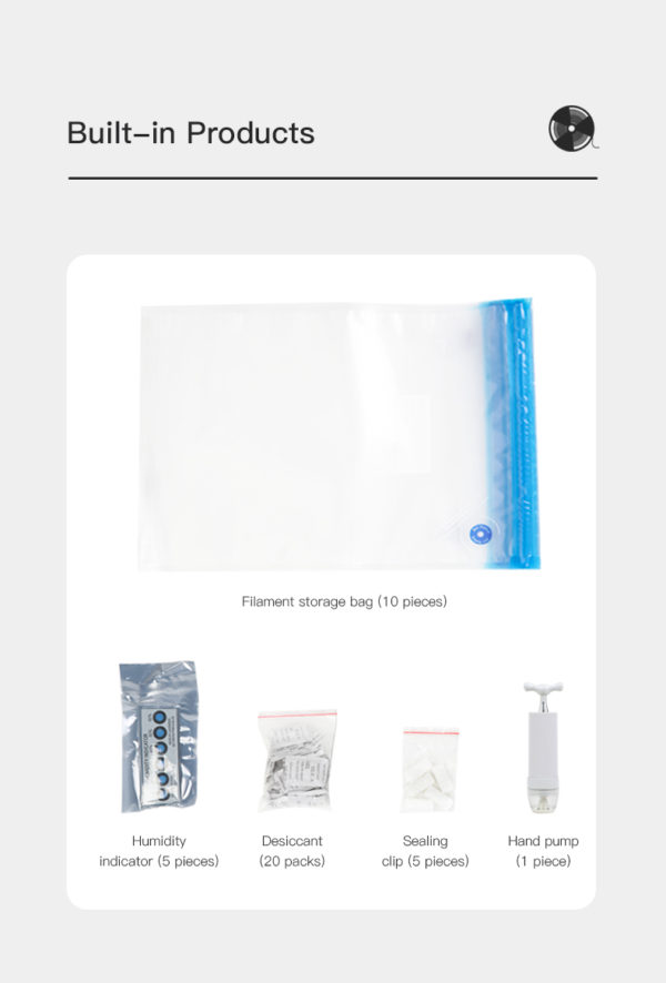 Kit de bolsa para empaque de filamentos al vacío