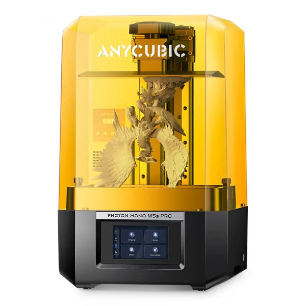 La Anycubic Photon Mono M5s Pro cuenta con una pantalla HD de 10,1", calentador y purificador de aire, con una velocidad media de 105mm/h.