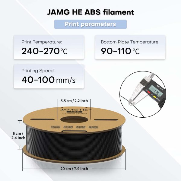 Informaciín de filamento abs para impresión 3D