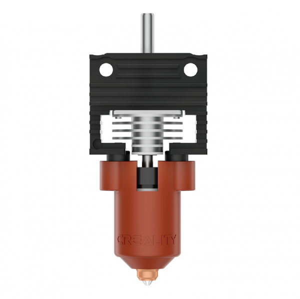 Nozzle red black silver integrated nozzle copper heat sink