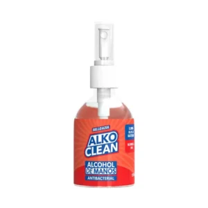 Frasco con atomizador de 120ml de alcohol antibacterial Sello Azul, perfecto para desinfectar rápidamente herramientas de precisión y manos antes de manipular componentes electrónicos o filamentos.