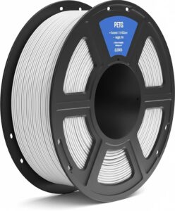 Bobina de 1kg de filamento PETG Blanco marca ELEGOO, ideal para piezas funcionales que requieren durabilidad, resistencia química y un acabado limpio en color sólido