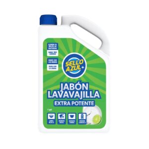 Galón de jabón lavavajillas líquido Sello Azul con alto poder desengrasante