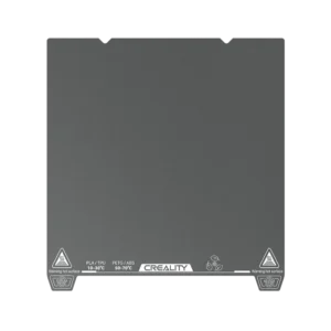 Superficie de impresión original Creality de 280x265mm, optimizada para adherencia de filamentos sin necesidad de cama caliente