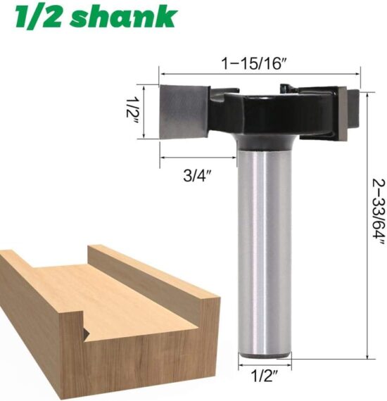 medidas de corte de 1/2 pulgada y el vástago de 6mm para una configuración exacta en el software de diseño CNC