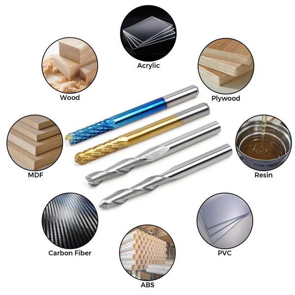 Set de Fresas 4x10 pcs | 3.175mm | TwoTrees - Imagen 4