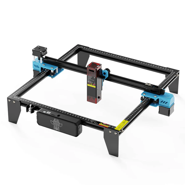 TTS-10 PRO con módulo de 10W y estructura metálica reforzada para grabado estable