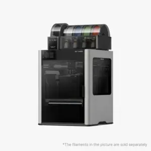 Unidad completa del grabador láser Bambu Lab H2D con cubierta de seguridad y sistema de purificación de aire integrado