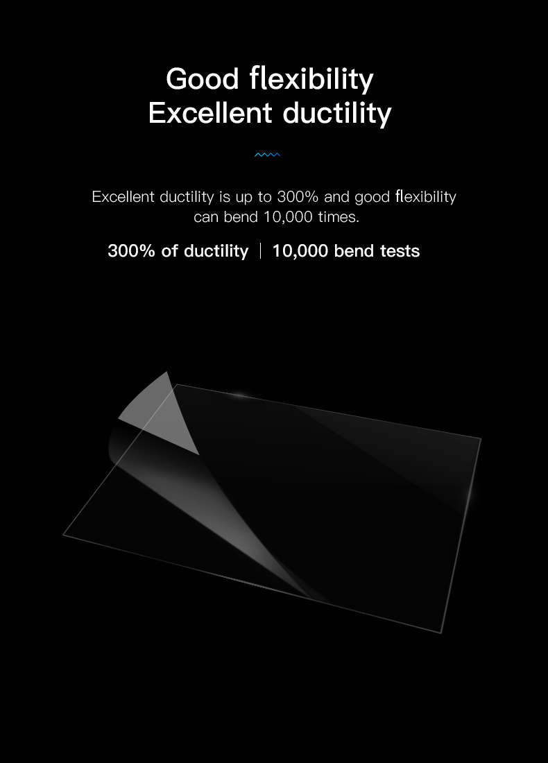 Demostración de la elasticidad de la lámina FEP, capaz de soportar miles de ciclos de separación sin perder su tensión original