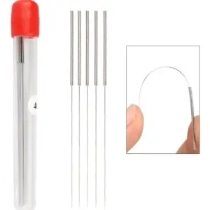 Estuche con 5 agujas de acero inoxidable diseñadas para desatascar boquillas de impresoras 3D FDM