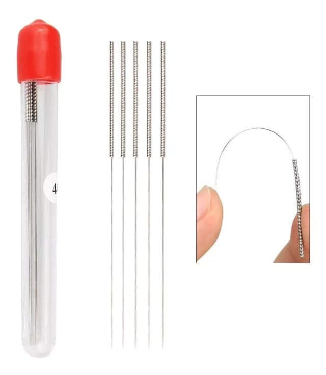 Estuche con 5 agujas de acero inoxidable diseñadas para desatascar boquillas de impresoras 3D FDM