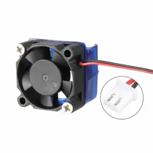 Ventilador axial de 30x30x10 mm marca IdeaFormer para sistemas de 12V, diseñado para un flujo de aire estable en espacios reducidos