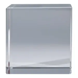 Paquete de cuatro piezas de cristal óptico K9 original de Creality para grabado láser, mostrando sus caras pulidas
