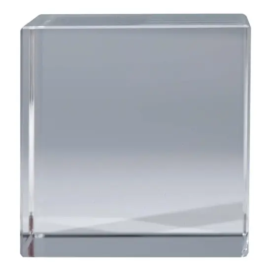 Paquete de cuatro piezas de cristal óptico K9 original de Creality para grabado láser, mostrando sus caras pulidas