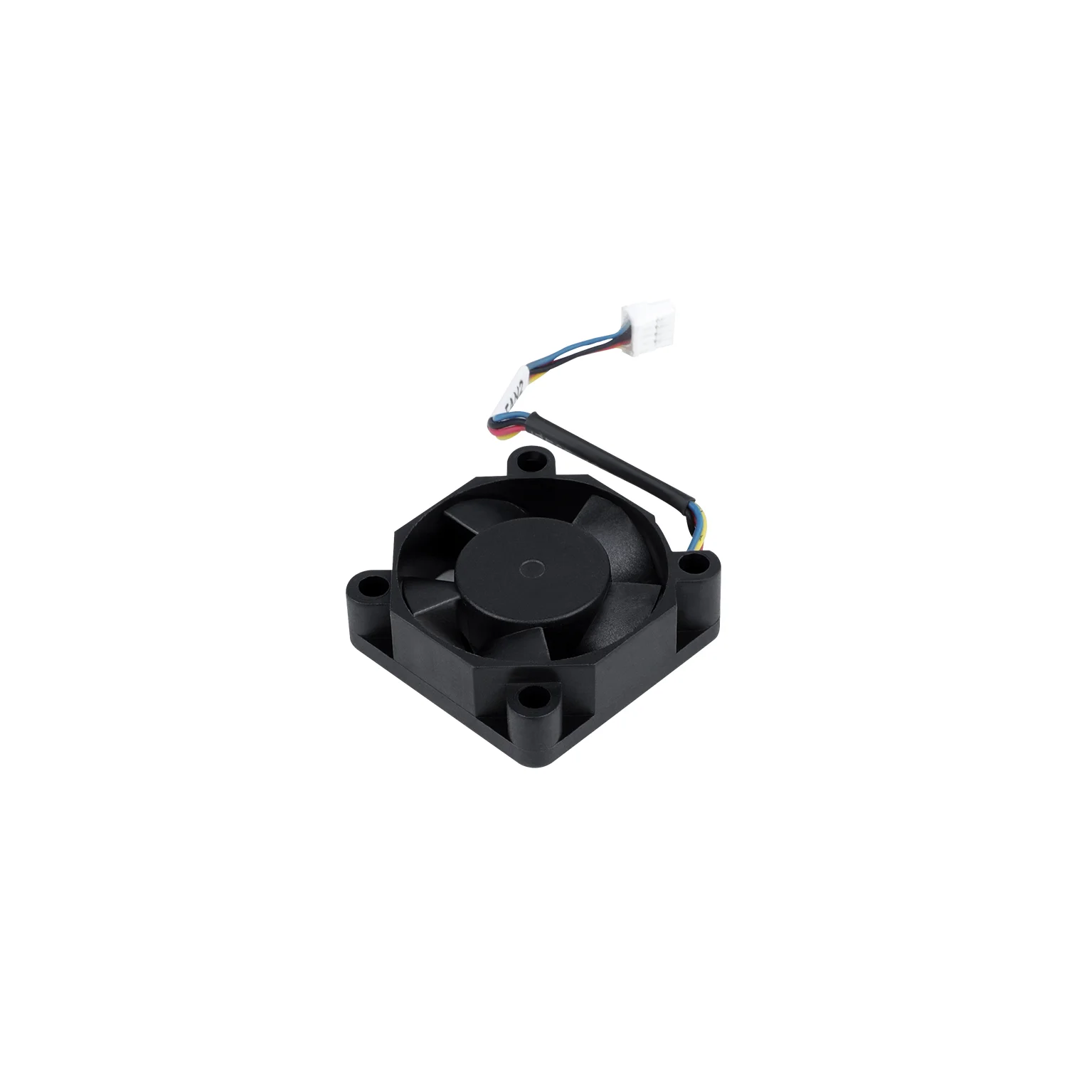 Vista lateral acostada de perfil del ventilador de 30mm, detallando su grosor ultra delgado de 10mm ideal para reducir peso inercial