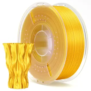 Bobina de filamento PLA Silk en tono oro metálico brillante de Elegoo, ideal para trofeos, estatuillas y piezas de exhibición