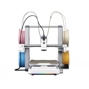 Vista frontal completa de la impresora 3D industrial Sparkx i8 Combo con chasis cerrado, gran volumen de impresión y sistema multimaterial integrado